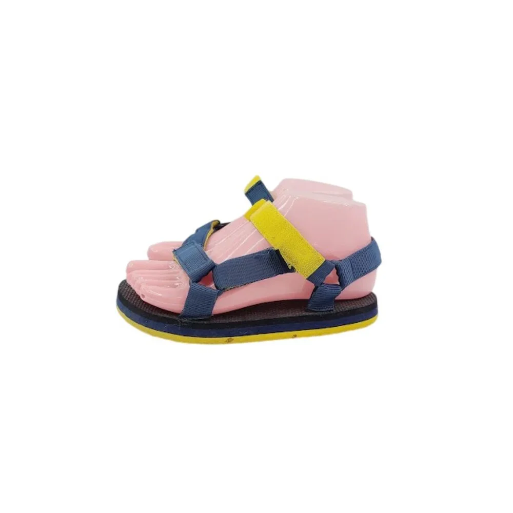 Teva Boy's Blue Yellow Original‎ Universal Outdoor Casual Sandal Size 3